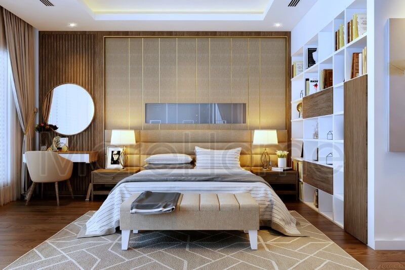 Thiết kế nội thất phòng ngủ Master để tạo ra một vẻ đẹp hiện đại, sang trọng và tinh tế.