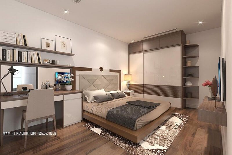 Bạn yêu thích mẫu tủ quần áo âm tường đẹp với thiết kế đơn giản tiện nghi cho phòng ngủ chung cư gia chủ