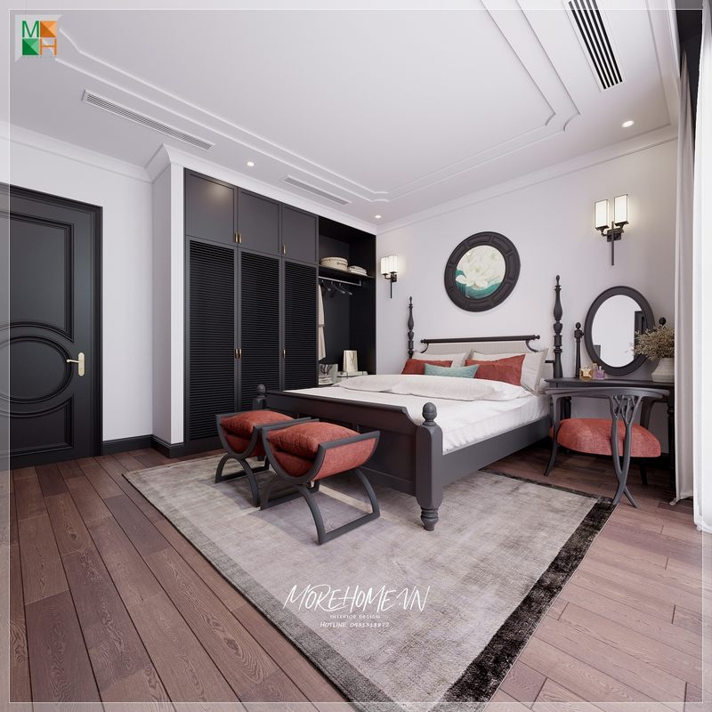 Tủ quần áo với những đường nét thiết kế tinh tế, ấn tượng giúp bảo quản những bộ trang phục của mọi thành viên trong gia đình.