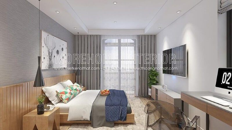 Thiết kế phòng ngủ con phong cách hiện đại, năng động với những gam màu sáng
