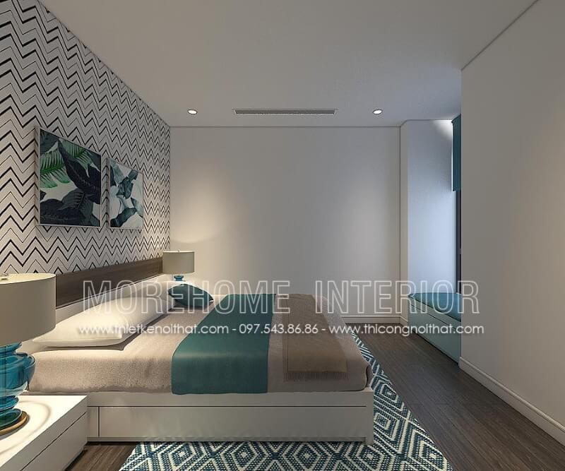 Giường ngủ gỗ công nghiệp với tone màu trắng chủ đạo mang đến một không căn căn phòng mới mẻ nhất, đặc biệt sẽ giúp bạn cảm thấy được dễ chịu và thoải mái hơn trong quá trình nghỉ ngơi giường ngủ giá rẻi
